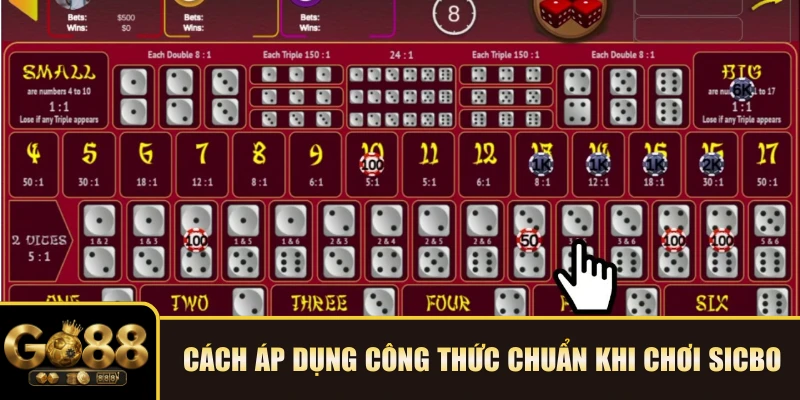 Cách áp dụng công thức chuẩn khi chơi sicbo