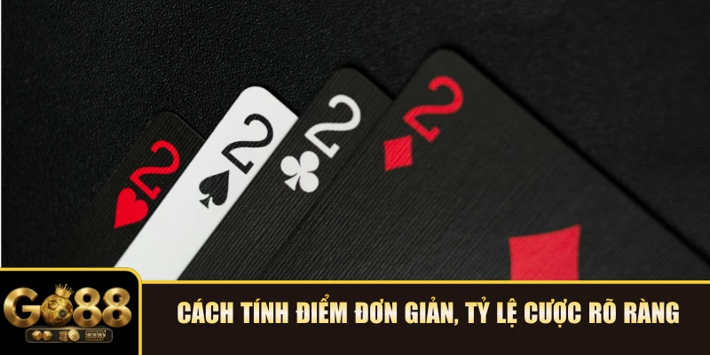 Cách tính điểm đơn giản, tỷ lệ cược rõ ràng