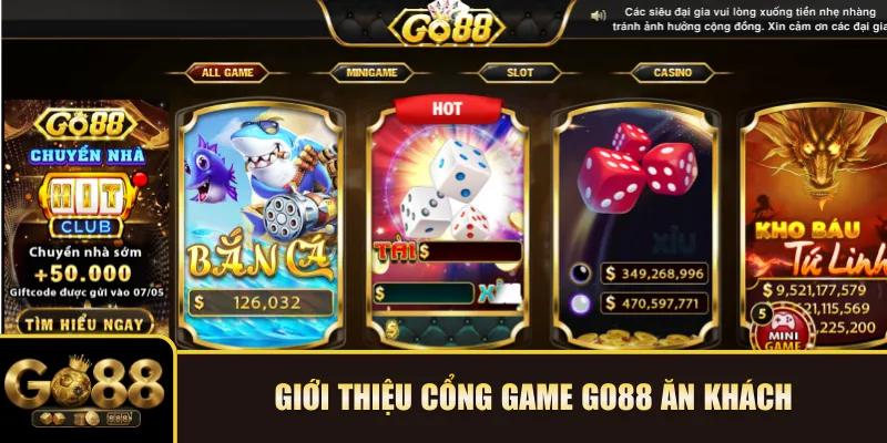 Giới thiệu cổng game Go88 ăn khách